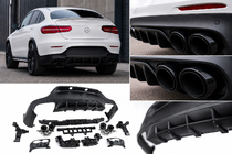 Mercedes GLC coupe C253 2016-2023 Rear diffuser with exhaust tips (AMG43 Design) photo 1