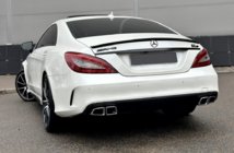 Mercedes CLS C218 2011-2018 Rear diffuser with exhaust tips Black (2015-2018, CLS63 design) photo 1