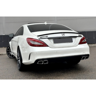 Rear diffuser with exhaust tips Black (2015-2018, CLS63 design)