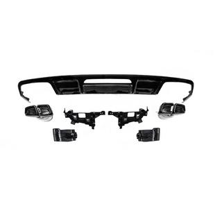 Rear diffuser with exhaust tips Black (2015-2018, CLS63 design) photo 2
