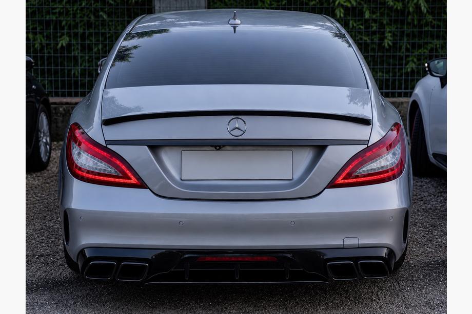 Mercedes CLS C218 2011-2018 Rear diffuser with exhaust tips Black (2015-2018, GT63 Design) Photo 4