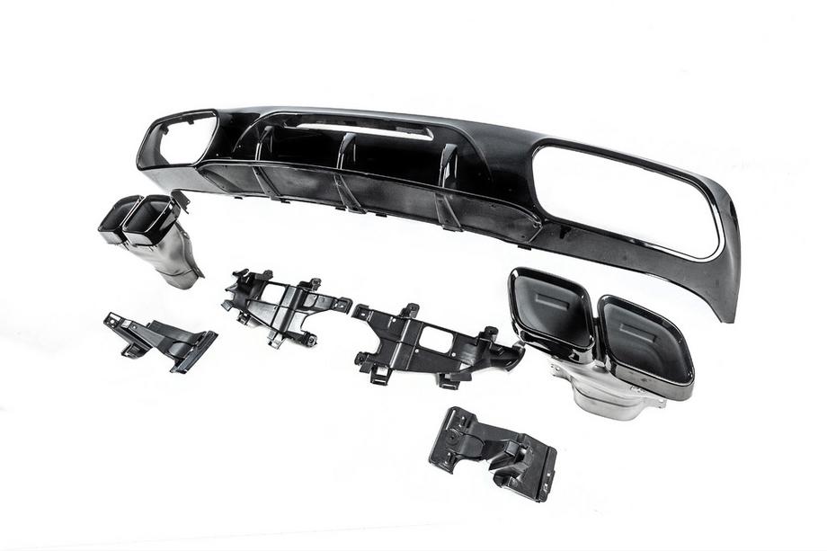 Mercedes CLS C218 2011-2018 Rear diffuser with exhaust tips Black (2015-2018, GT63 Design) Photo 6