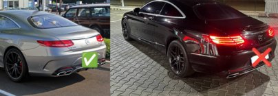 Mercedes S-class C217 Coupe 2014-2020 Rear Diffuser with Tips Black (2018-2020) photo 5