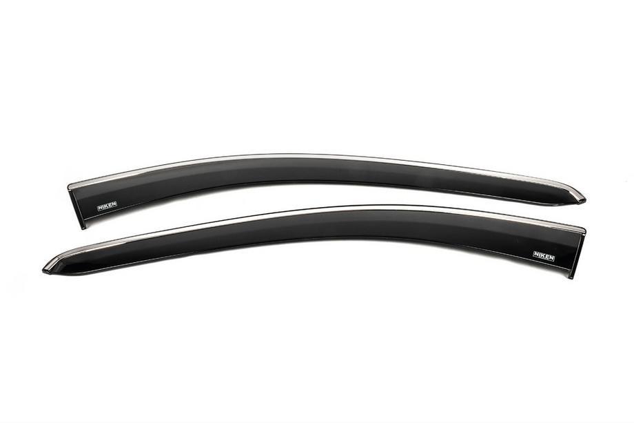 Ford Connect 2021- Window Deflectors with Chrome Trim (2 pcs, Niken) Image