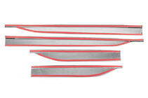 Ford Courier 2023- Door Mouldings (4 pcs, Stainless Steel) photo 3