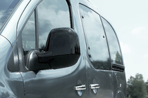Opel Zafira Life 2019- Mirror Covers (2 pcs, plastic) Black Chrome photo 3
