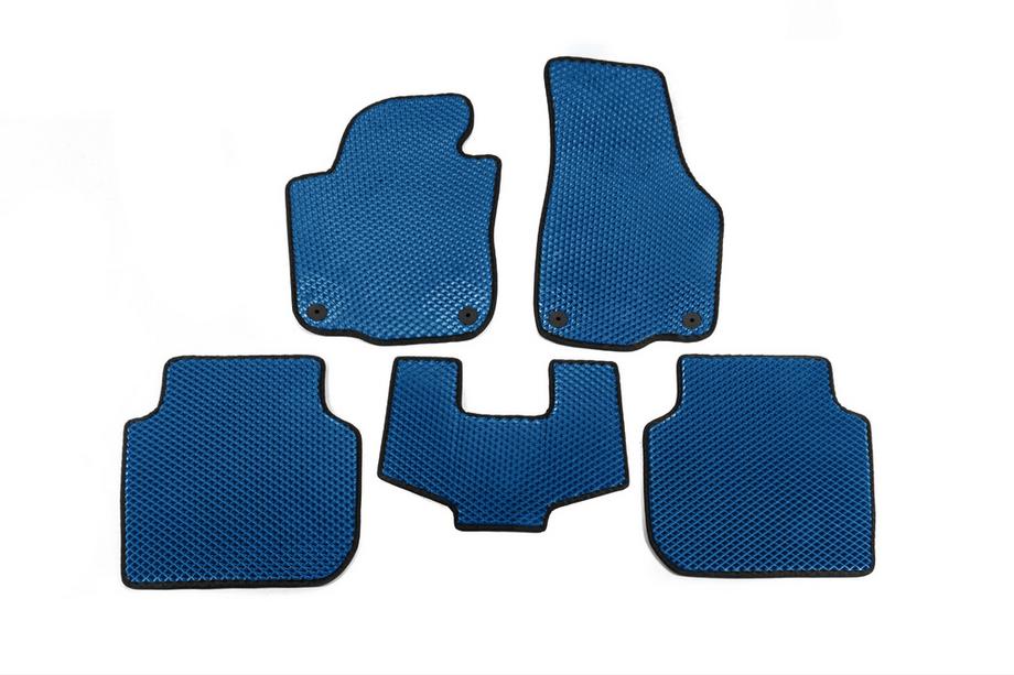 Volkswagen Passat B7 2012-2015 EVA Floor Mats (USA, Blue) Image