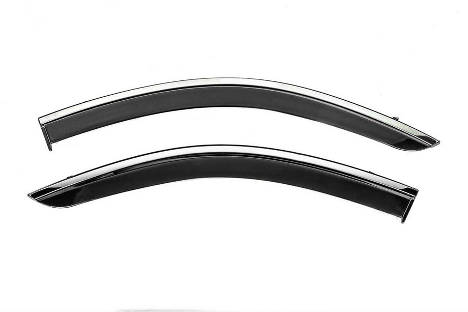 Dacia Dokker 2013-2022 Window Deflectors with Chrome Trim Niken Luxury (2 pcs) Photo 2