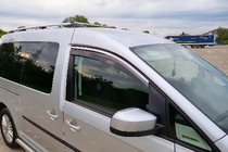 Volkswagen Caddy 2010-2015 Window Deflectors with Chrome Trim Niken Luxury (2 pcs) photo 1