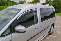 Volkswagen Caddy 2010-2015 Window Deflectors with Chrome Trim Niken Luxury (2 pcs) photo 3