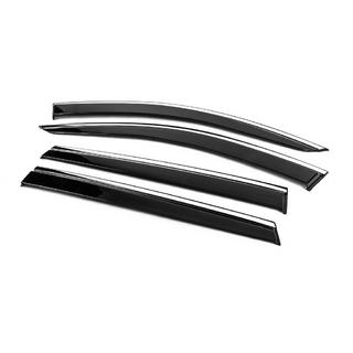 Window Deflectors with Chrome Trim Niken Luxury (4 pcs) Audi Q7 2015–2026 photo 2
