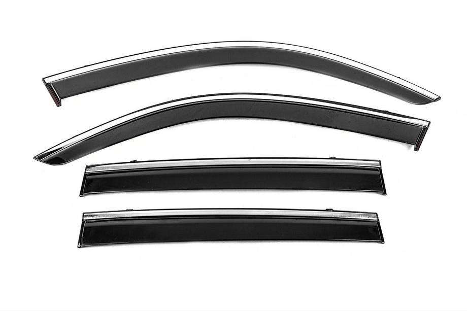 BMW X3 F25 2011-2018 Window Deflectors with Chrome Trim Niken Luxury (4 pcs) Photo 1