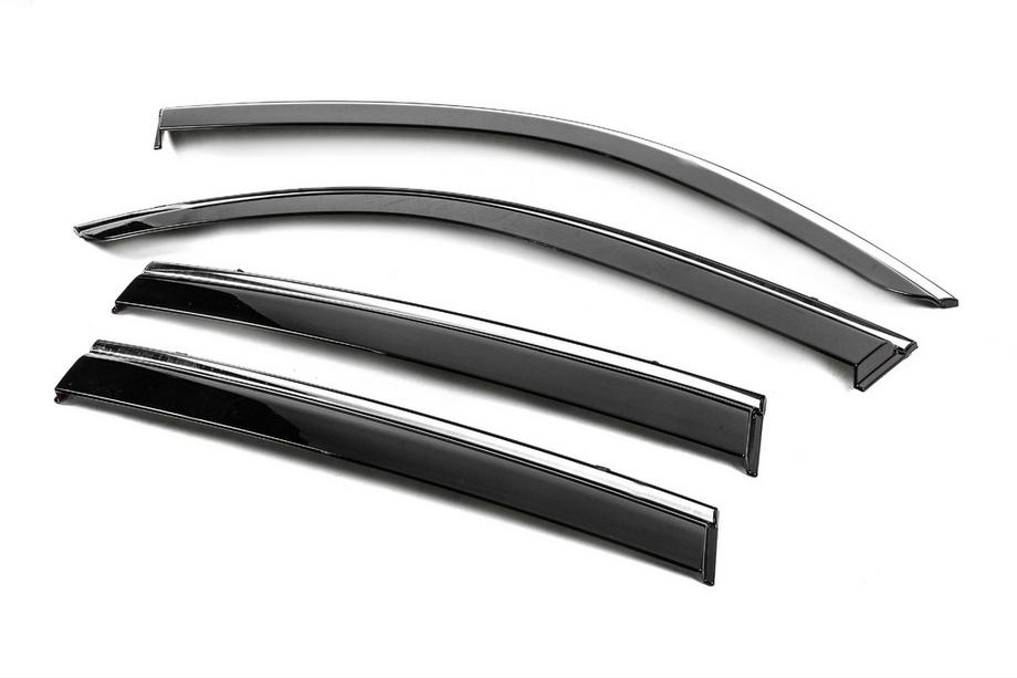 BMW X3 F25 2011-2018 Window Deflectors with Chrome Trim Niken Luxury (4 pcs) Photo 2