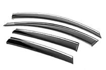 Chevrolet Captiva 2006-2019 Window Deflectors with Chrome Trim Niken Luxury (4 pcs) photo 2