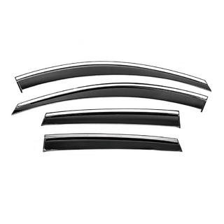 Window Deflectors with Chrome Trim Niken Luxury (4 pcs) Chevrolet Captiva 2006-2019 photo 1
