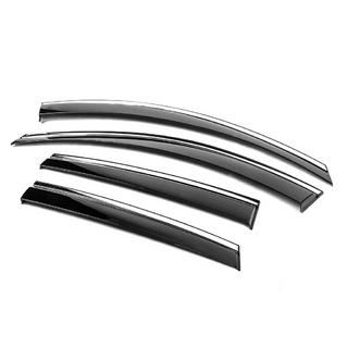 Window Deflectors with Chrome Trim Niken Luxury (4 pcs) Chevrolet Captiva 2006-2019 photo 2