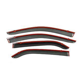 Window Deflectors with Chrome Trim Niken Luxury (4 pcs) Citroen C-Elysee 2013-2022 photo 4