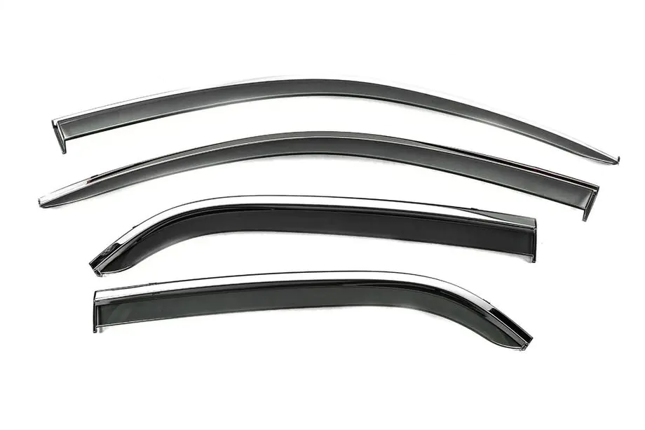 Citroen C-Elysee 2013-2022 Window Deflectors with Chrome Trim Niken Luxury (4 pcs) Image
