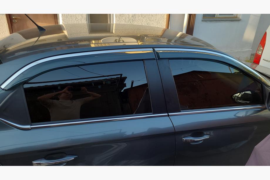 Peugeot 301 2012- Window Deflectors with Chrome Trim Niken Luxury (4 pcs) Photo 1