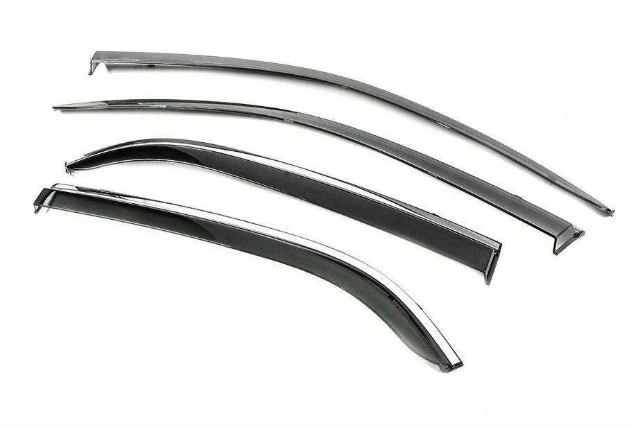 Peugeot 301 2012- Window Deflectors with Chrome Trim Niken Luxury (4 pcs) Photo 3