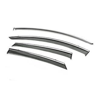 Window Deflectors with Chrome Trim Niken Luxury (SD, 4 pcs) photo 2