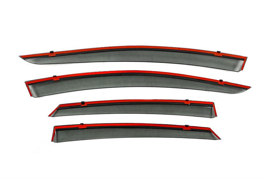 Ford Mondeo 2014-2022 Window Deflectors with Chrome Trim Niken Luxury (SD, 4 pcs) Photo 3