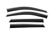 Hyundai Santa Fe 3 2012-2018 Window Deflectors with Chrome Trim Niken Luxury (4 pcs) photo 1