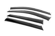Hyundai Santa Fe 3 2012-2018 Window Deflectors with Chrome Trim Niken Luxury (4 pcs) photo 2