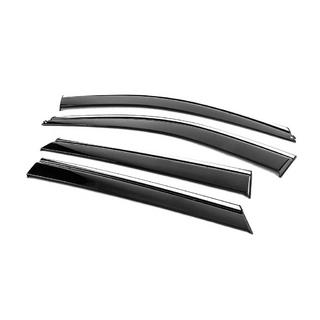 Window Deflectors with Chrome Trim Niken Luxury (4 pcs) photo 2