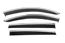 Hyundai Santa Fe 4 2018-2023 Window Deflectors with Chrome Trim Niken Luxury (4 pcs) photo 1