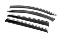 Hyundai Santa Fe 4 2018-2023 Window Deflectors with Chrome Trim Niken Luxury (4 pcs) photo 2