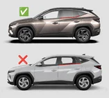 Hyundai Tucson NX4 2021- Window Deflectors with Chrome Trim Niken Luxury (4 pcs) photo 8