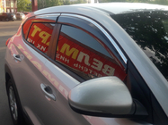 Hyundai Tucson TL 2016-2021 Window Deflectors with Chrome Trim Niken Luxury (4 pcs) photo 1