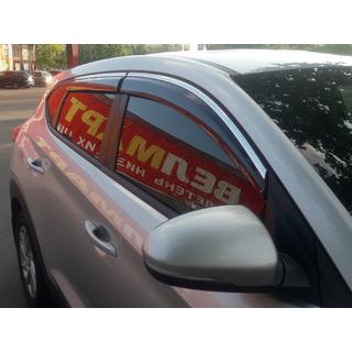 Window Deflectors with Chrome Trim Niken Luxury (4 pcs) Hyundai Tucson TL 2016-2021 photo 1