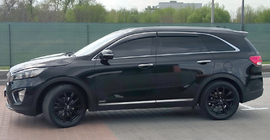 Kia Sorento III UM 2014-2020 Window Deflectors with Chrome Trim Niken Luxury (4 pcs) photo 4