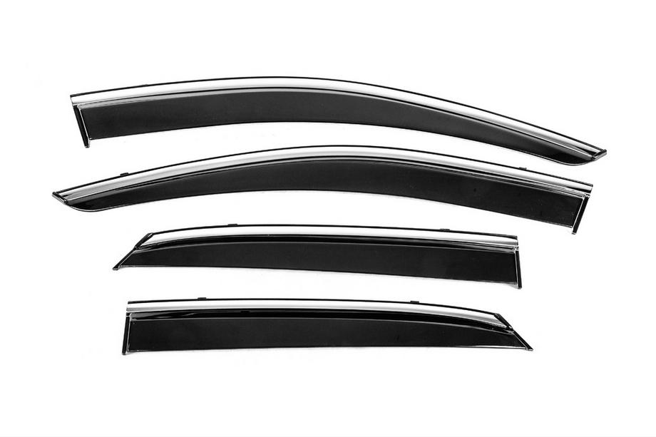 Lexus RX 2016-2022 Window Deflectors with Chrome Trim Niken Luxury (4 pcs) Image