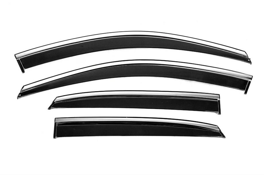 Lexus RX 2003-2009 Window Deflectors with Chrome Trim Niken Luxury (4 pcs) Image