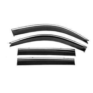 Window Deflectors with Chrome Trim Niken Luxury (4 pcs) photo 1