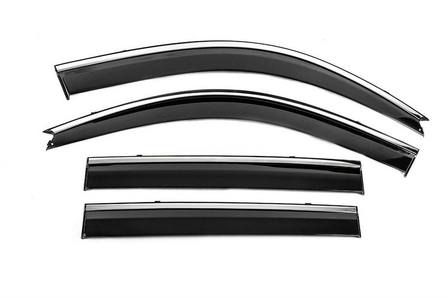 Lexus GX470 2002-2009 Window Deflectors with Chrome Trim Niken Luxury (4 pcs) Image