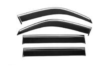 Toyota Land Cruiser 100 1998-2007 Window Deflectors with Chrome Trim Niken Luxury (4 pcs) photo 1