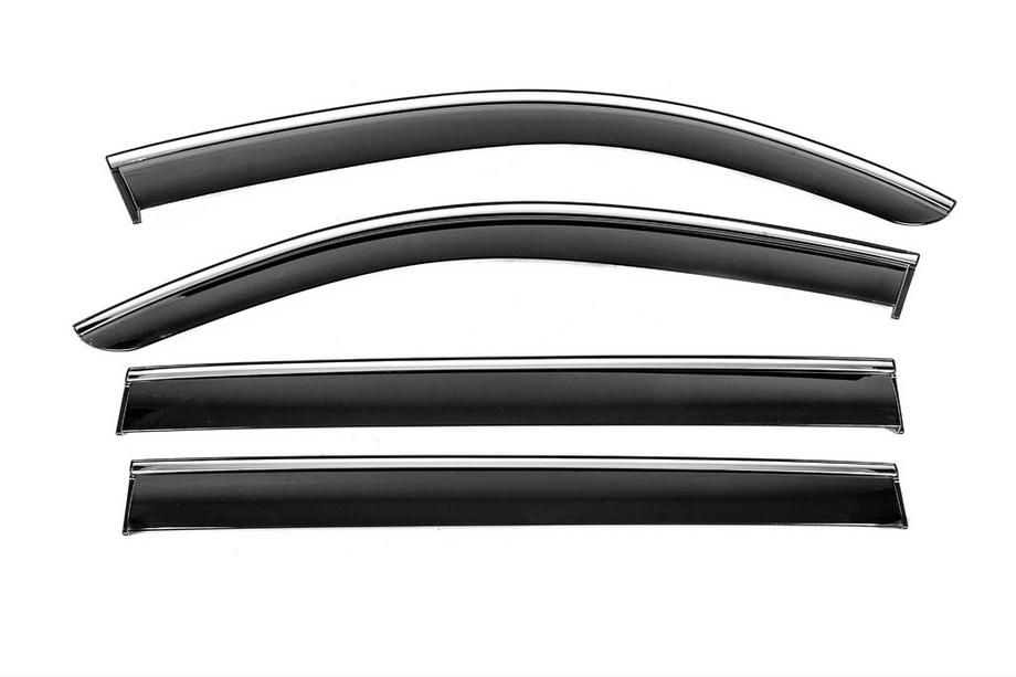 Mercedes GLS X167 2019- Window Deflectors with Chrome Trim Niken Luxury (4 pcs) Image