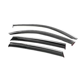 Window Deflectors with Chrome Trim Niken Luxury (4 pcs) photo 2