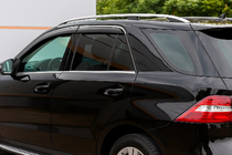 Mercedes GLE/ML class W166 2011-2018 Window Deflectors with Chrome Trim Niken Luxury (4 pcs) photo 1