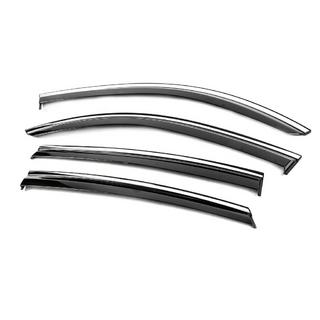 Window Deflectors with Chrome Trim Niken Luxury (4 pcs) photo 2