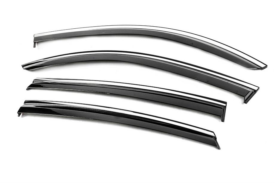 Mercedes GLE coupe C292 2015-2019 Window Deflectors with Chrome Trim Niken Luxury (4 pcs) Photo 2