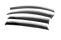 Mercedes GLC coupe C253 2016-2023 Window Deflectors with Chrome Trim Niken Luxury (4 pcs) photo 2