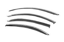 Mercedes S-class W221 2005-2013 Window Deflectors with Chrome Trim Niken Luxury (Long, 4 pcs) photo 2