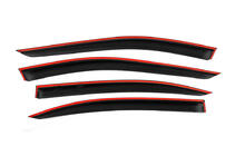 Mercedes S-class W221 2005-2013 Window Deflectors with Chrome Trim Niken Luxury (Long, 4 pcs) photo 3