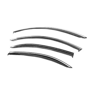 Window Deflectors with Chrome Trim Niken Luxury (Long, 4 pcs) photo 2