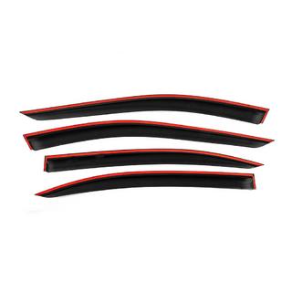 Window Deflectors with Chrome Trim Niken Luxury (Long, 4 pcs) photo 3